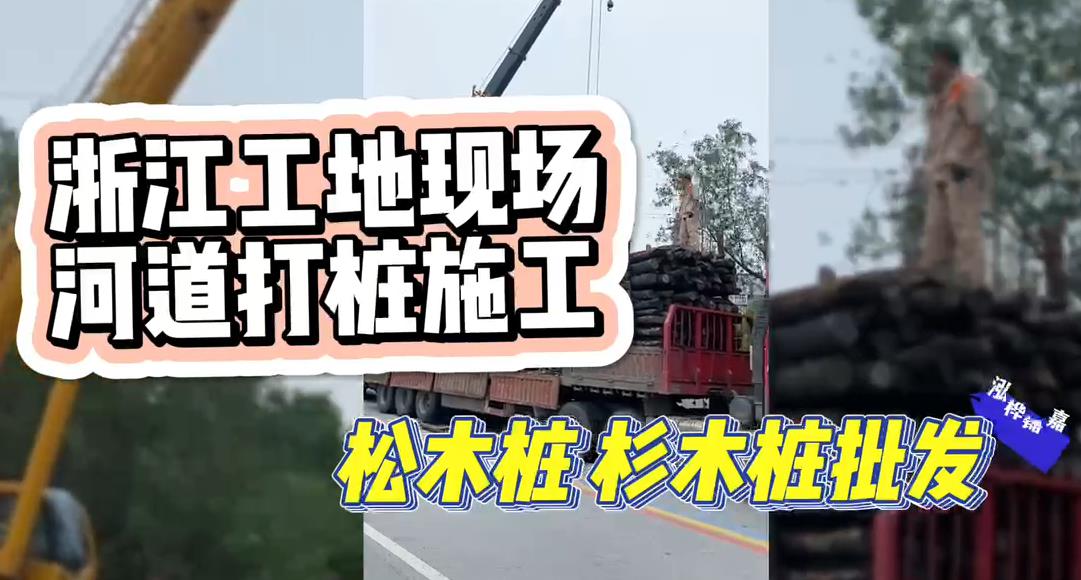 木樁廠家承接松木樁、杉木樁工地施工與批發(fā)視頻